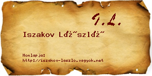 Iszakov László névjegykártya